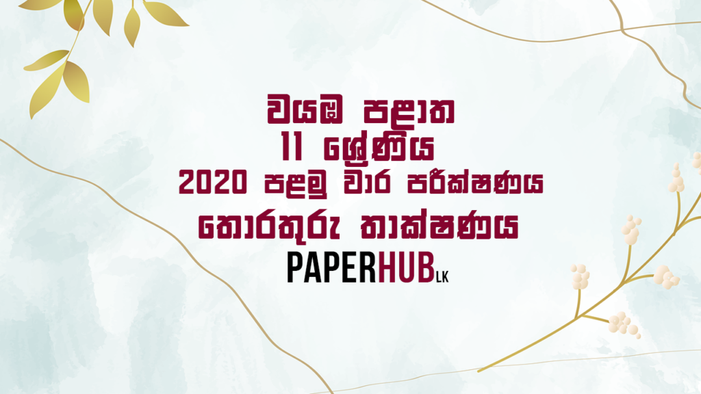 2020 North Western Wagamba ICT Paper First term test paperhub.lk